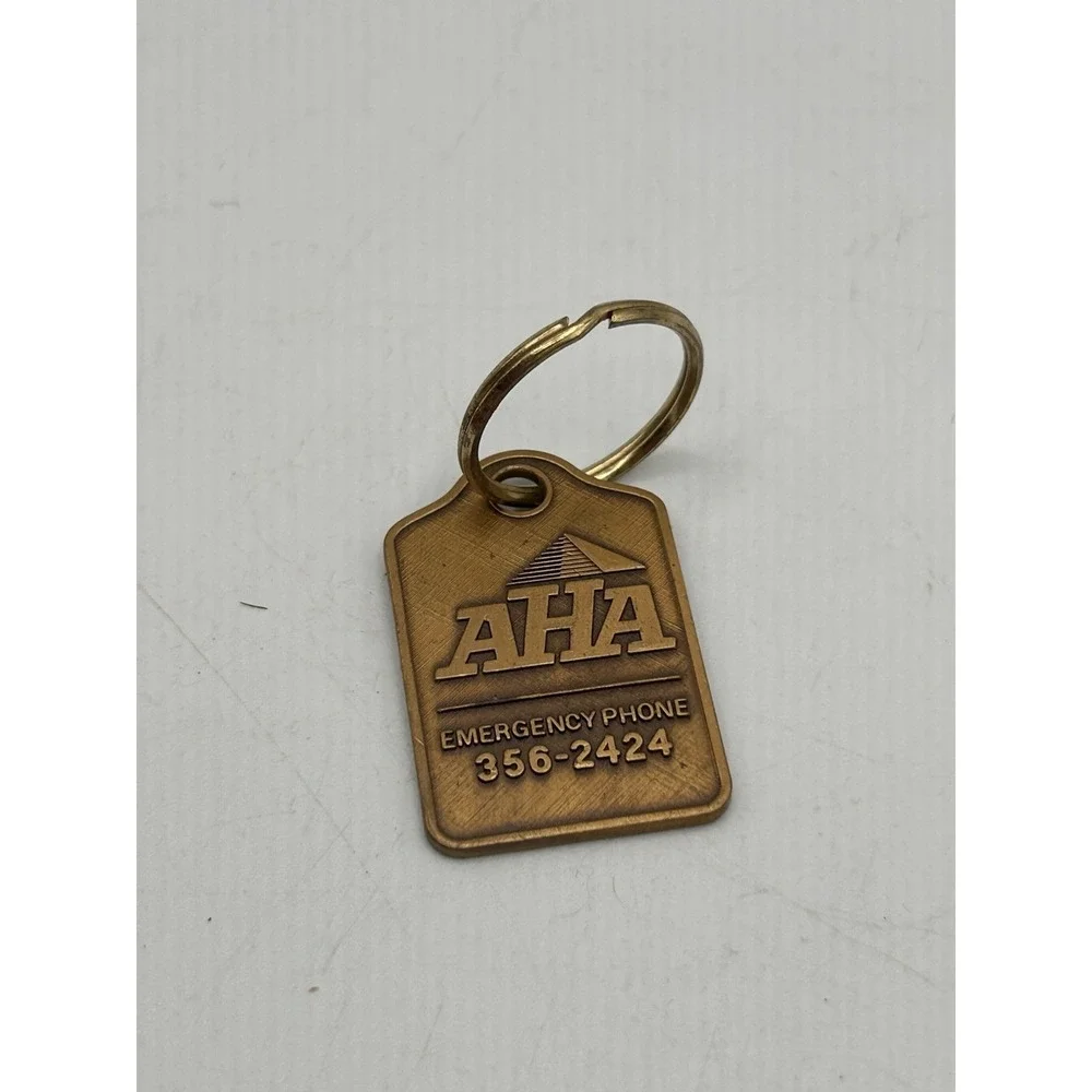 Vintage American Homeowners Association Mailbox‎ Tag Brass Keychain